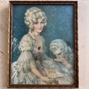 Vintage/Antique Wall Art Frame, Victorian Wall Art, Romantic Couple.